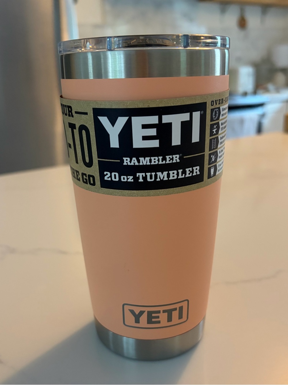 YETI Rambler® 20 oz. Tumbler with MAGSLIDER™ Lid, LowCountry Peach Brand New